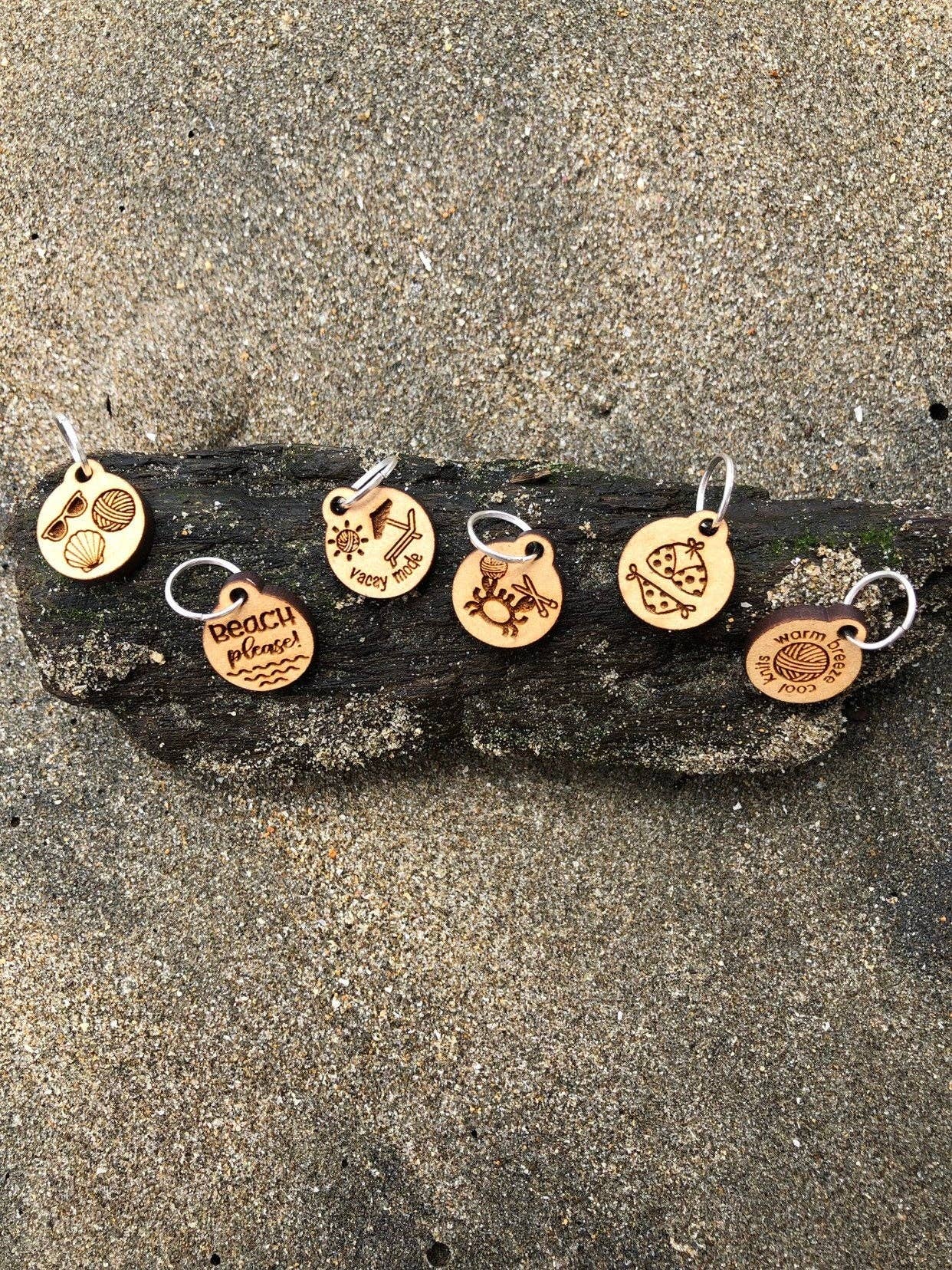 Knits on Vacay - Stitch Markers (set of 6)