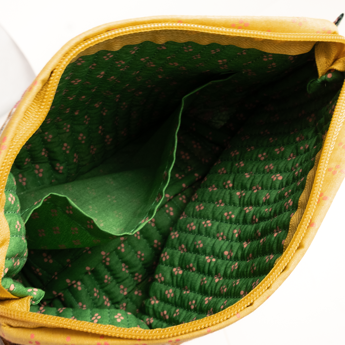 Quilted Cotton Zipper Pouch