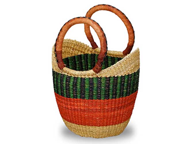 African Bolga Baskets: Mini Tote