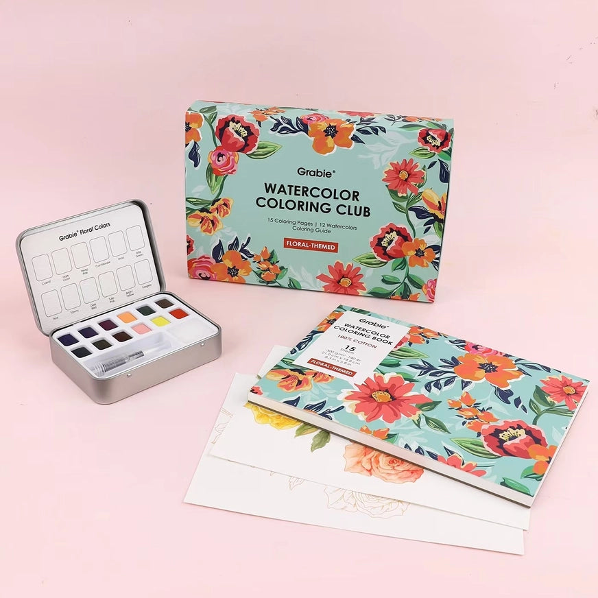 Floral Watercolor Club Box