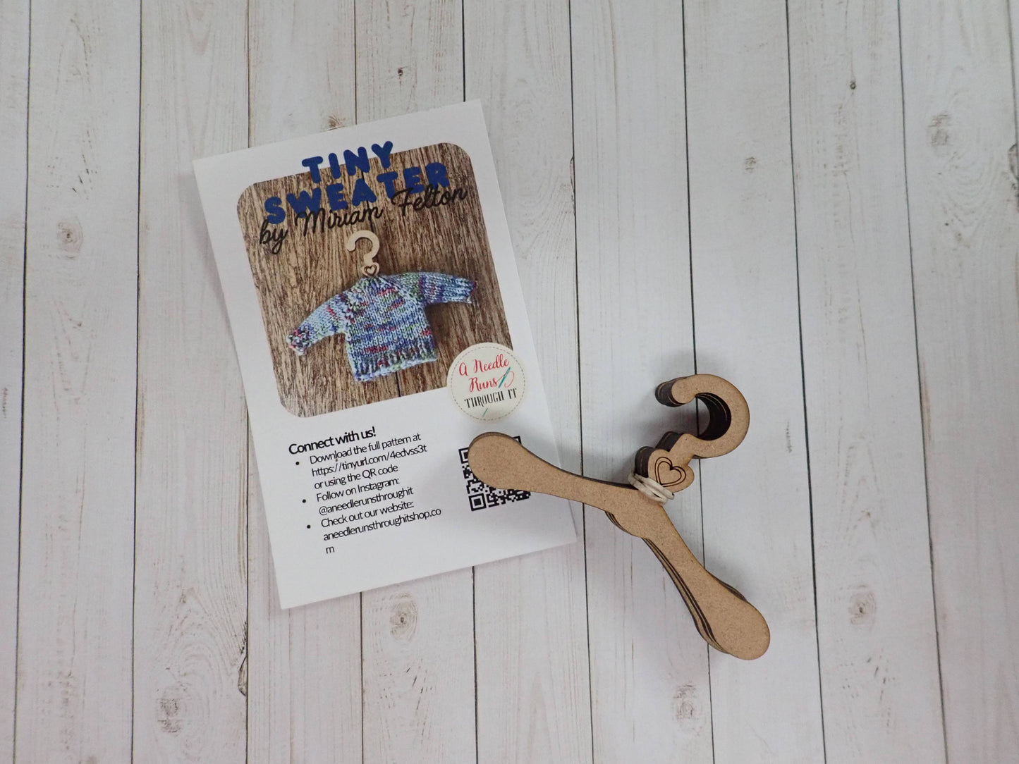 Tiny Wood Sweater Hanger Kit