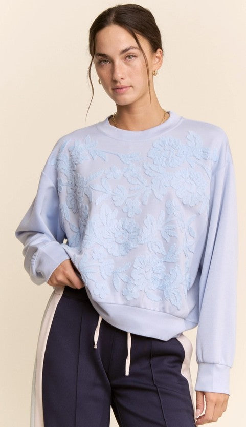 Floral Embroidery Sweatshirt