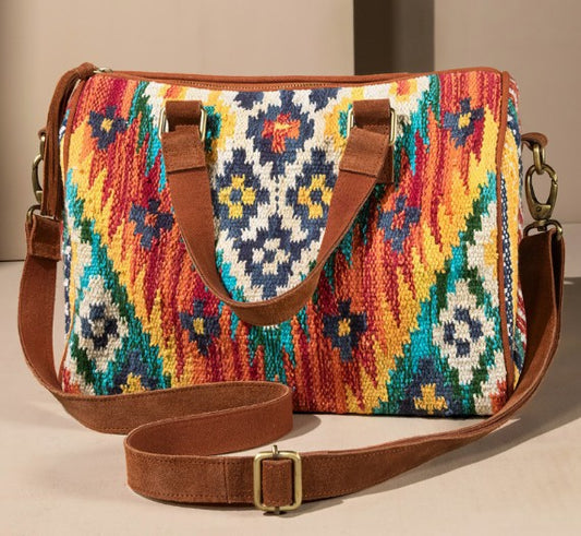 Woven Boston Bag