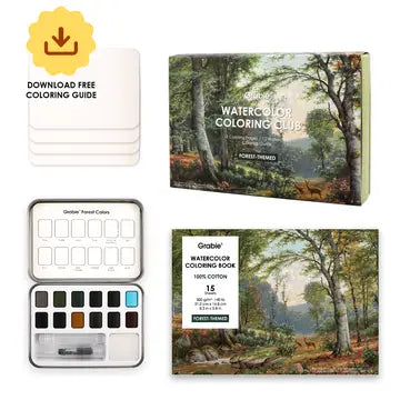 Watercolor Coloring Club Box