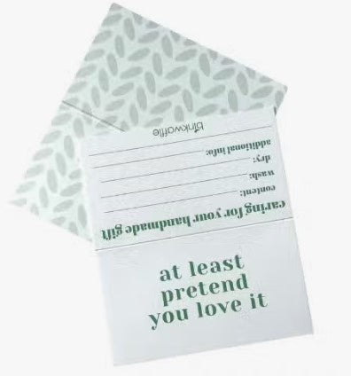 Care Instruction Cards