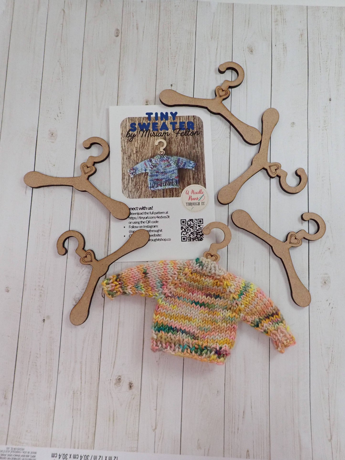Tiny Wood Sweater Hanger Kit