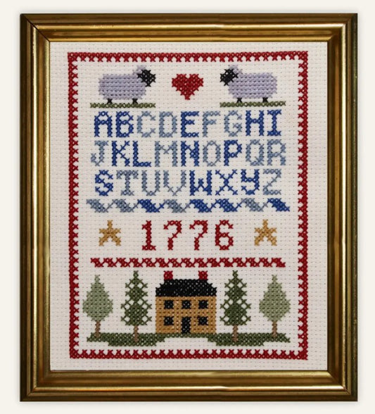 Colonial Counted Cross Stitch Sampler