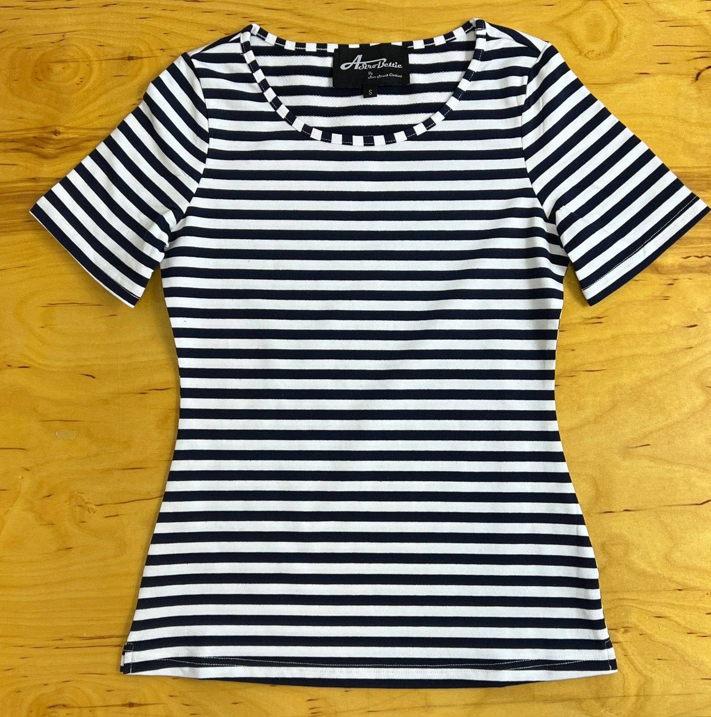 Navy Stripe Short Sleeve
