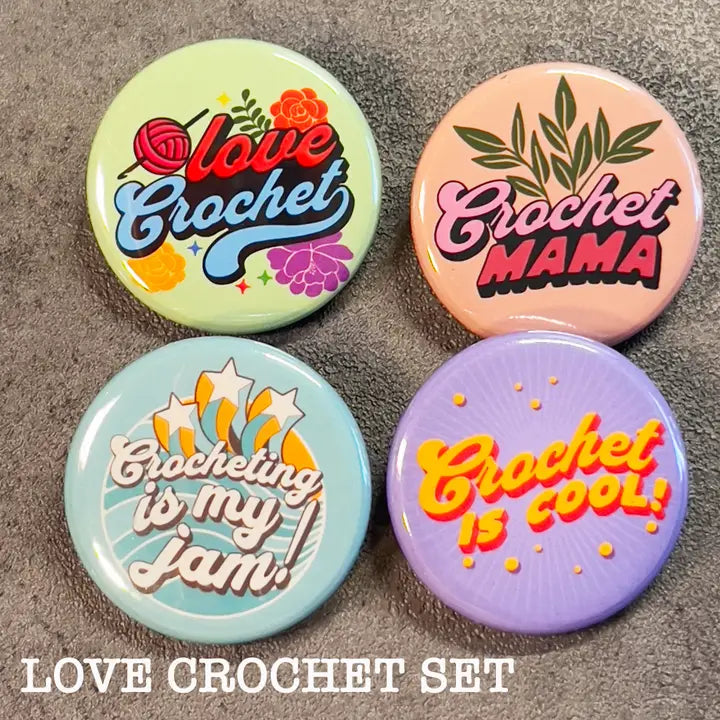 Love Yarn Button Pins