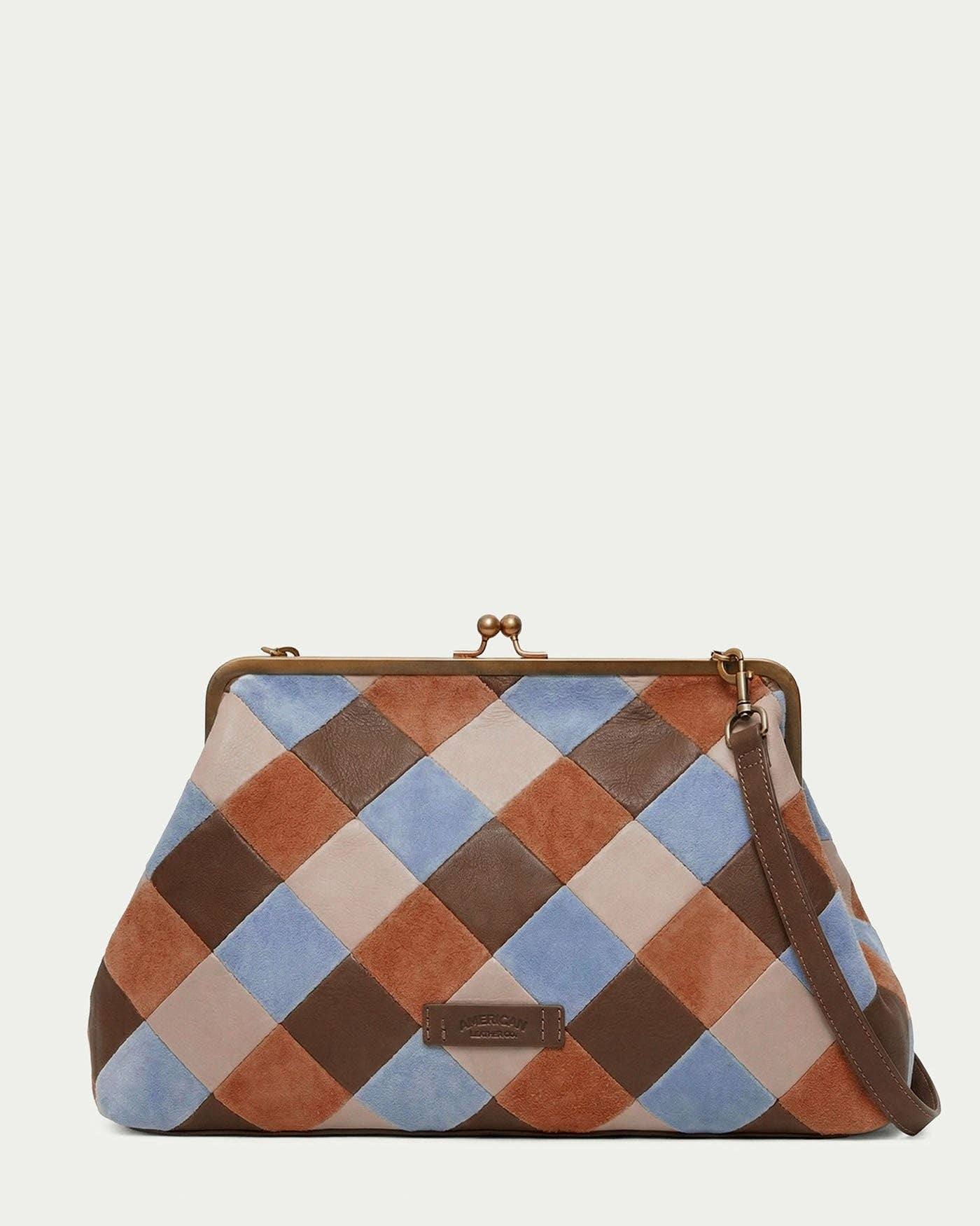 Grace Oversized Suede Clutch w/ Strap