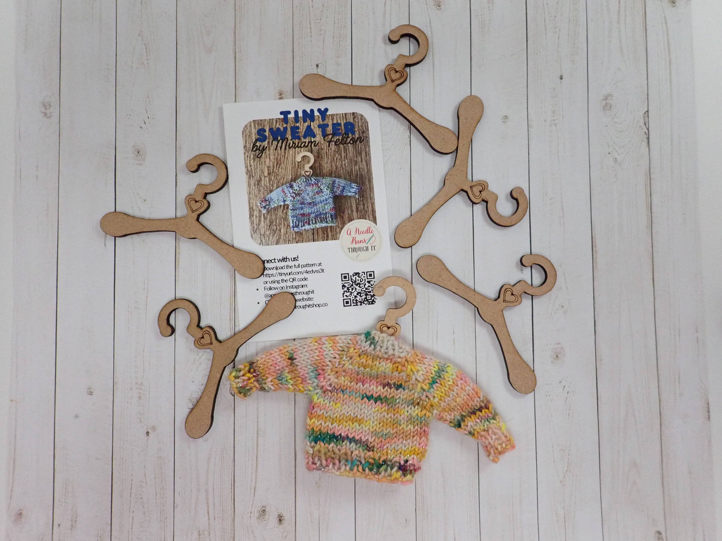 Tiny Wood Sweater Hanger Kit