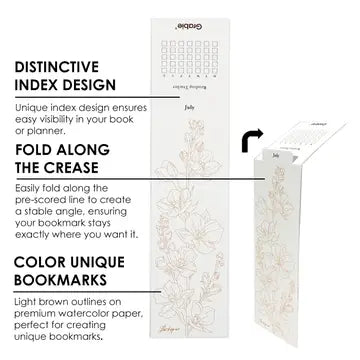 Watercolor 12 Bookmark Set