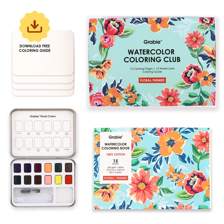 Floral Watercolor Club Box