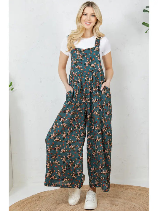 Floral Overalls