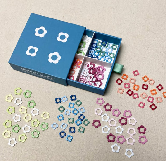 Flower Stitch Marker Sampler Box Set