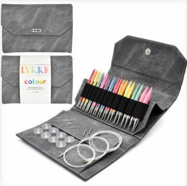 Lykke 5" Colour Interchangeable Needle Set - Grey Denim