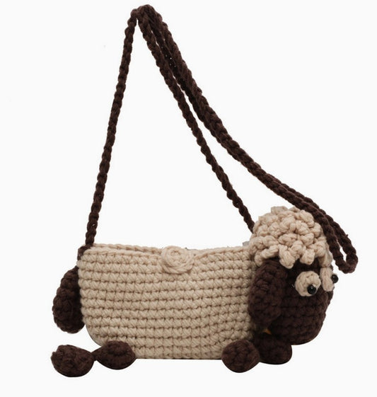 Lamb Crochet Shoulder Bag