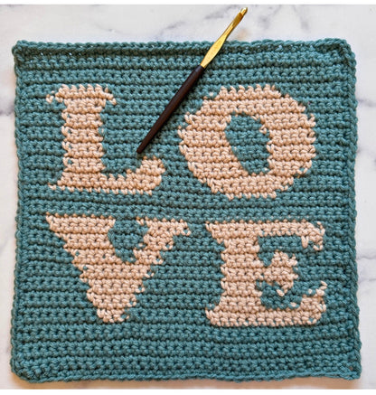 Crochet Amour Sampler ~ November - LOVE Square