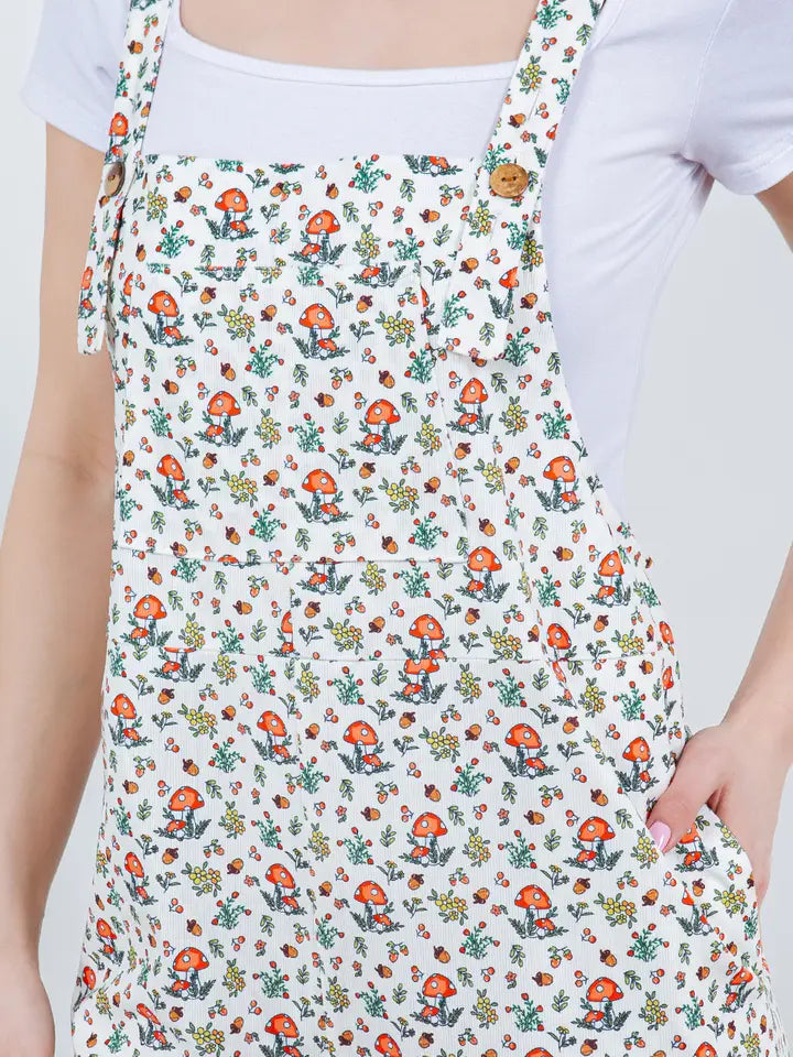 Retro Mushroom Overalls
