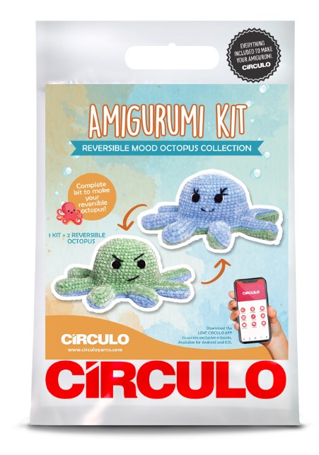 Reversible Mood Octopus Amigurumi Kit