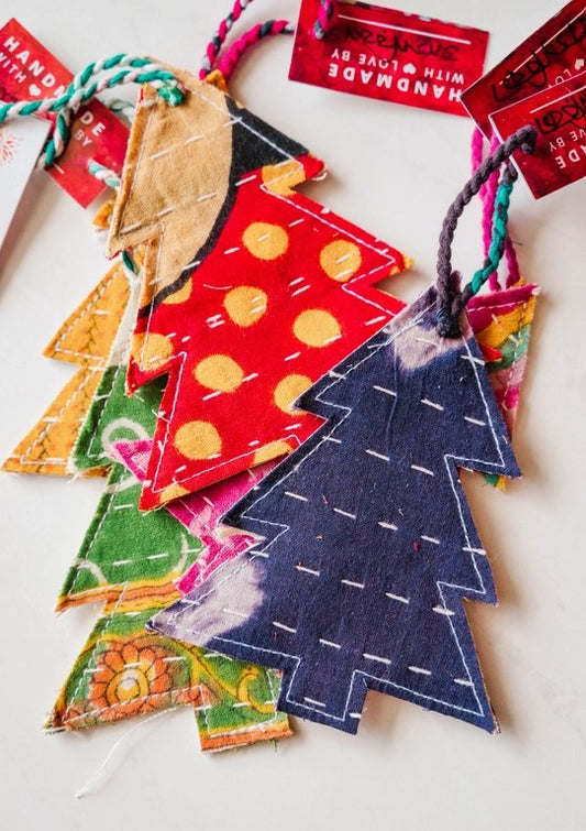 Kantha Christmas Tree Ornament