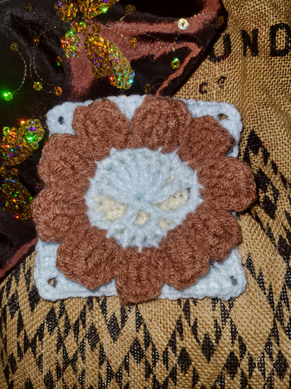 Skull Flower Granny Square